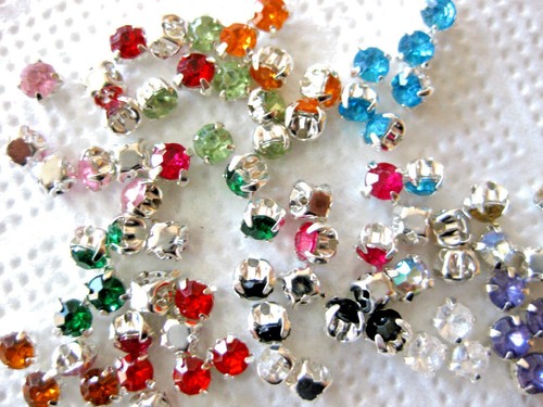 100 acryl strass steine mit - acryl,