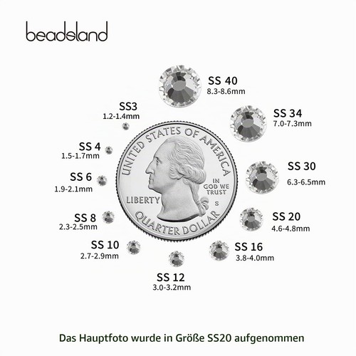 Strasssteine beadsland weiss - strasssteine,